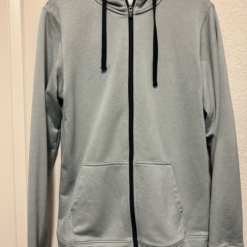 Asics Womens Light Gray Zip-Up Sweater